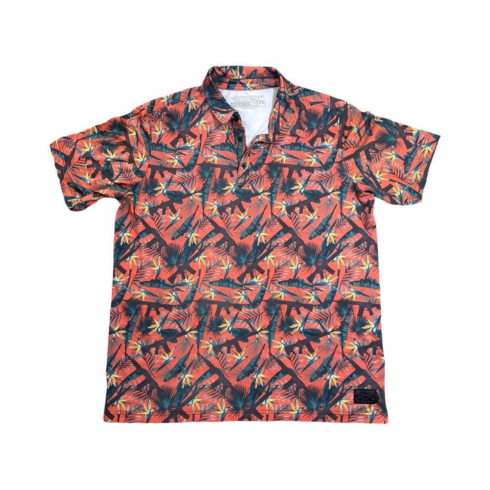 Grunt Style Range Paradise Palm Print Polo